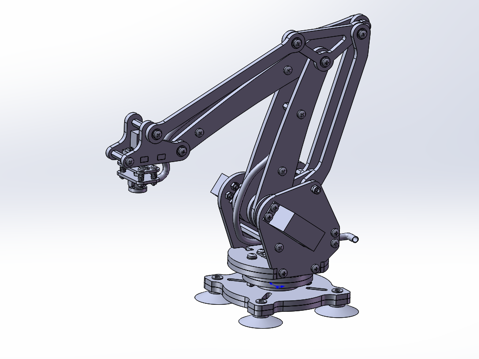 四自由度重载精密关节式码砖机器人设计（码垛机械手）（含三维SW）